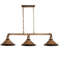 Metal Water Pipe Vintage Light Fitting 3 Lamp ~1861